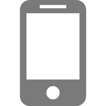 A gray cell phone is shown on a black background.